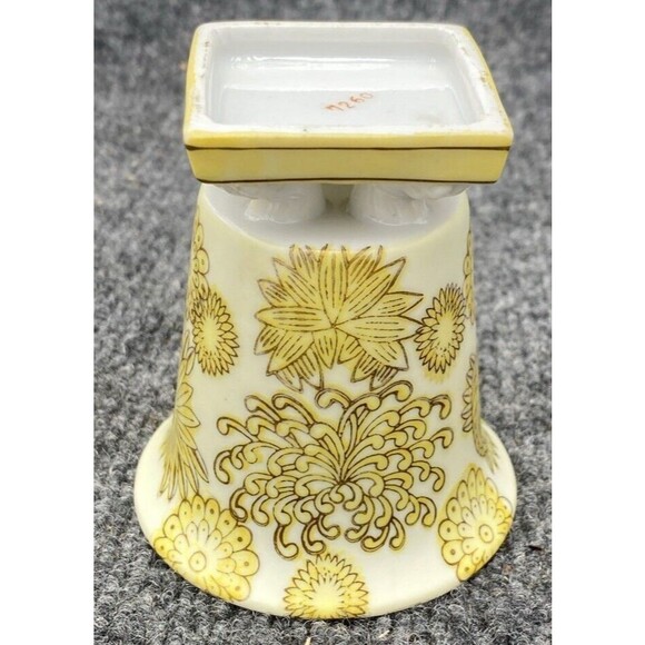 Andrea Porcelain Cache Sadek Chinoiserie Footed 5' Hand Painted Vase 3.25" Japan - Picture 9 of 9